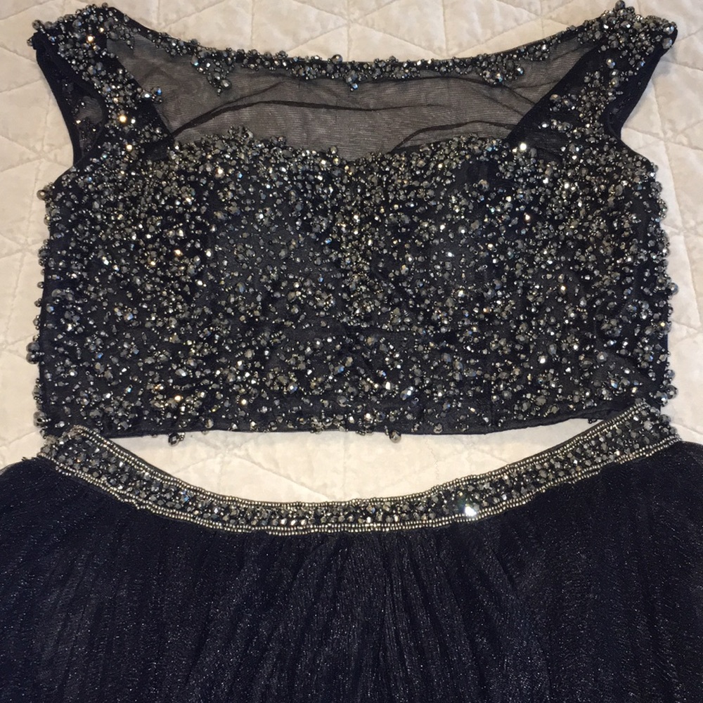 Sherri Hill short black formal dress